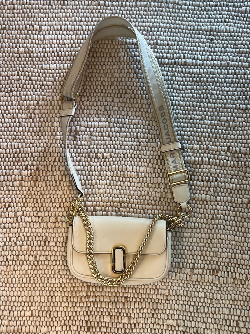 Marc Jacobs White Leather Shoulder Purse